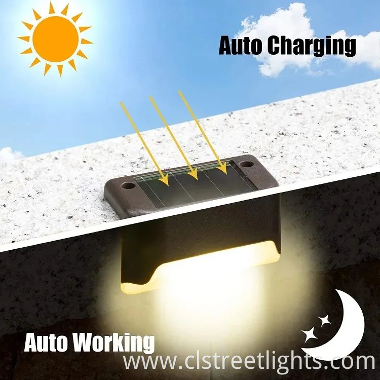 Outdoor Solar Deck Lights Waterproof LED Steps Fences Courtyards Terraces and Passages Light